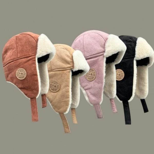 겨울 아동모자 코뿔소로고귀달이 대량가능 모자 오토바이 고글 비니 남자 크리스마스 방울 버킷햇 털 방한