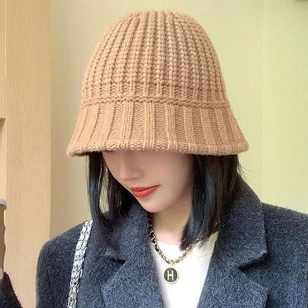 꽈배기 골지 니트 버킷햇 color 벙거지 겨울모자 여자 버킷햇 골지 겨울 모자 니트 벙거지 캡