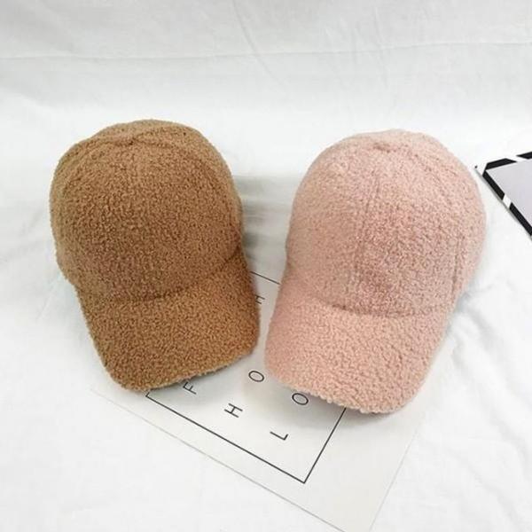 양털 무지볼캡 color 따뜻한 겨울 야구 털모자 남자 여성 수지 양털 뽀글이 모자 남자 볼캡