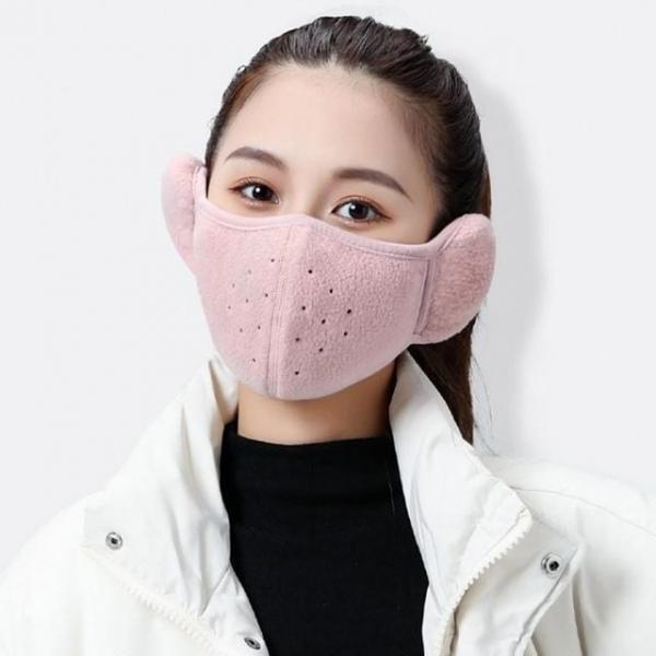 겨울 방한 귀도리 마스크 핑크 겨울용마스크 귀도리모자 귀돌이마스크 오토바이마스크 방한용마스크