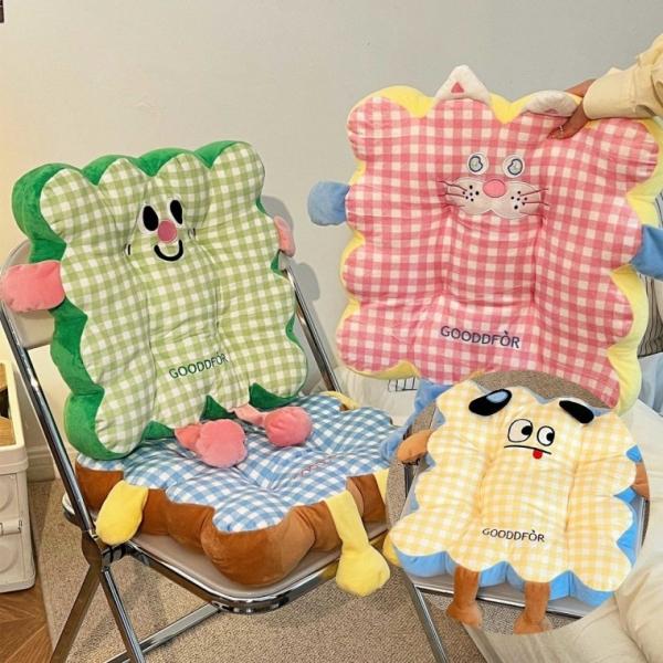 큐티체크방석 의자방석 폭신한 방석 사무실 좌식 겨울