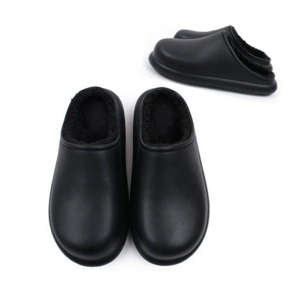 슬리퍼 겨울 방한 털실내화 성인용 블랙 7788