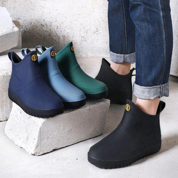 남성용 겨울용추가 5컬러 앵클장화 레인부츠 작업화