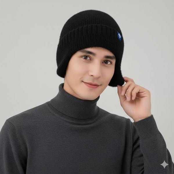 귀를 덮는 방한 귀도리 니트 털모자 공용