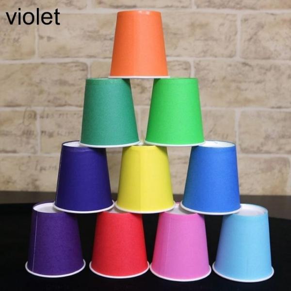 오피스용품 문구 종이컵 보라색 6.5온스 50개입