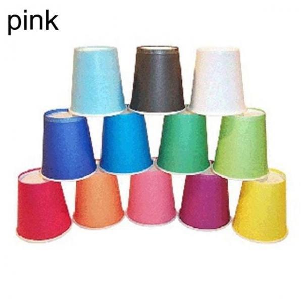 오피스용품 문구 종이컵 분홍색 6.5온스 50개입