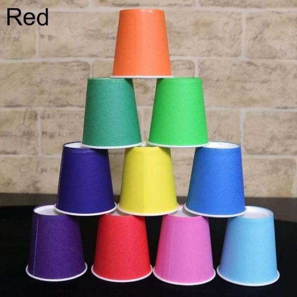 오피스용품 문구 종이컵 빨강색 6.5온스 50개입