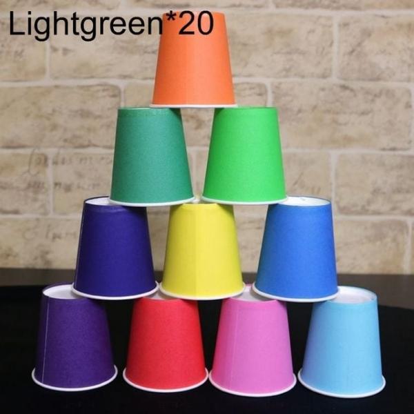 오피스용품 문구 종이컵 연두색 6.5온스 50개입 20봉