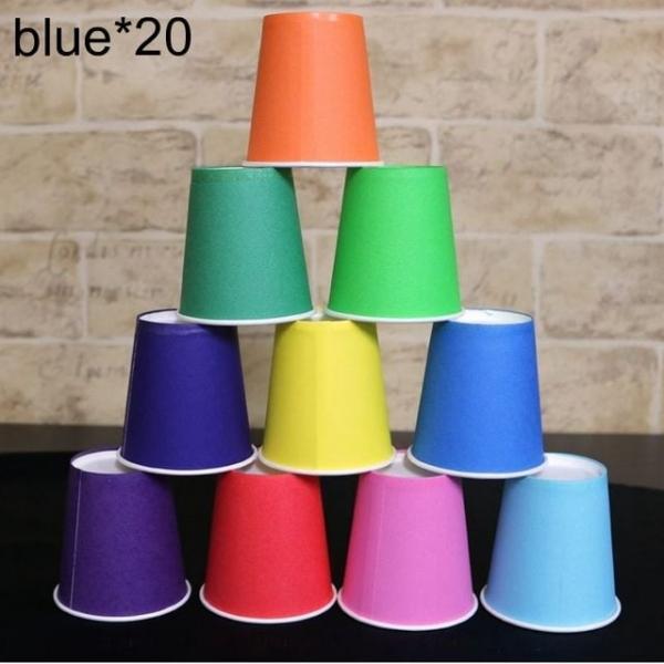 오피스용품 문구 종이컵 파랑색 6.5온스 50개입 20봉