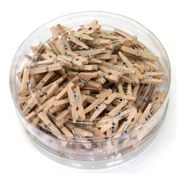 오피스용품 문구 나무집게 중 4.6cm 24개 팩