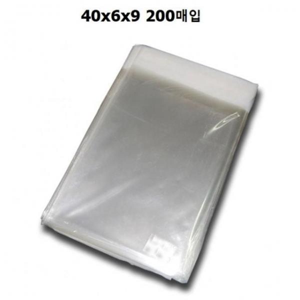 오피스용품 문구 OPP 접착봉투 40x6x9 200매입