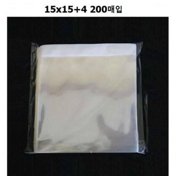 오피스용품 문구 OPP 접착봉투 15x15+4 200매입