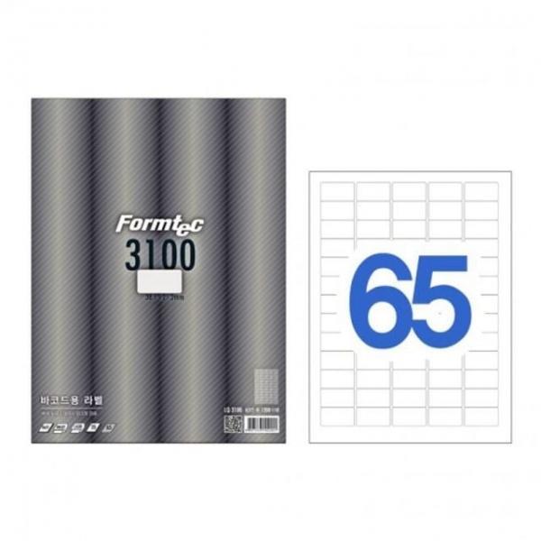 오피스용품 문구 라벨지 LQ-3100 65칸 바코드_20매