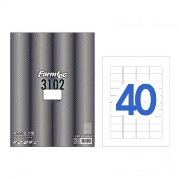 오피스용품 문구 라벨지 LQ-3102 40칸 바코드_20매
