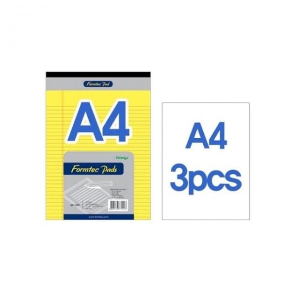 사무용 학생노트 폼텍 패드 A4 NP-4132노랑3입_50매