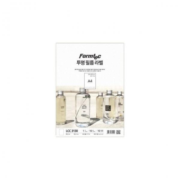 오피스용품 문구 투명필름라벨 LCC-3130 1칸 10매 A4