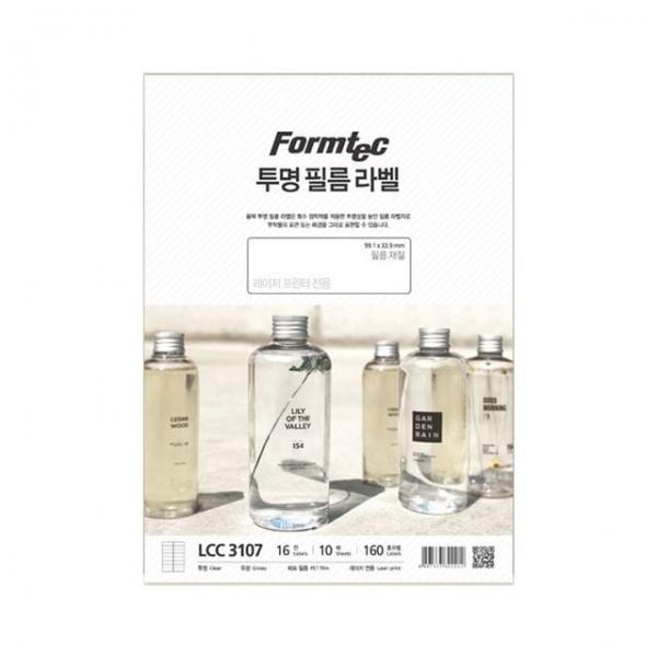 오피스용품 문구 투명필름라벨 LCC-3107 16칸 10매 A4