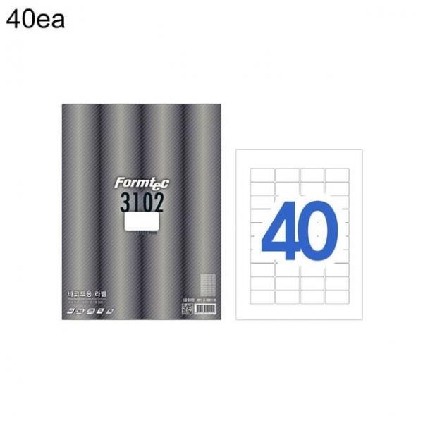 라벨지 LQ-3102 40칸 바코드 20매 40입