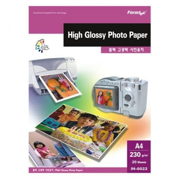 고광택포토용지(인화지) IH-6022 A4 20매 230g