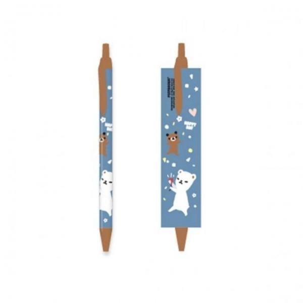 오피스용품 문구 틱톡펜 부하곰 블루 0.38mm 1개