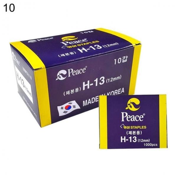 오피스용품 문구 스테플러침 H-13 12mm 1000pcs 10갑