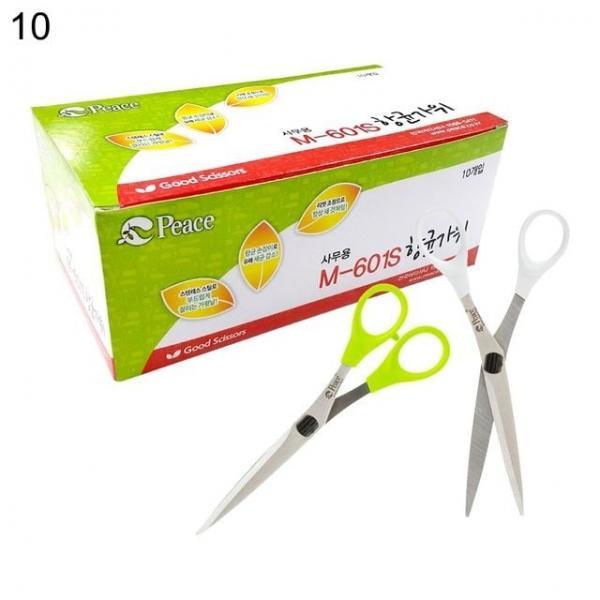 오피스용품 문구 가위 M-601S 7m 10개 색상랜덤