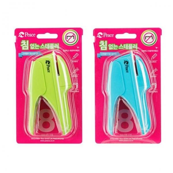 침 없는 스테플러 8매 32x140x170mm 5개 색상랜덤
