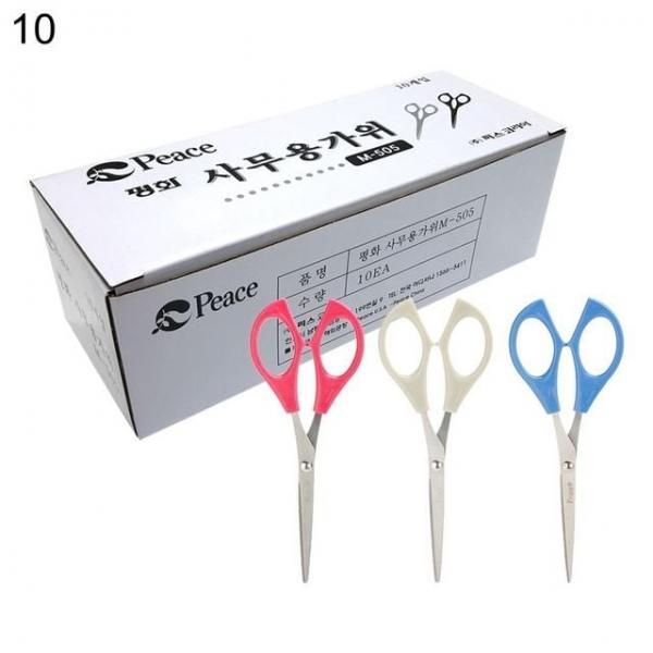 사무용 가위 M-505 64.5mm 10개 색상랜덤