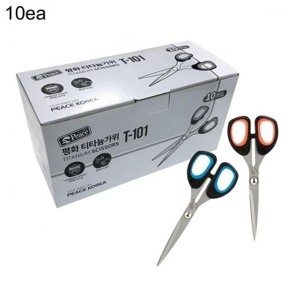 티타늄가위 T-101 75mm 10개 색상랜덤