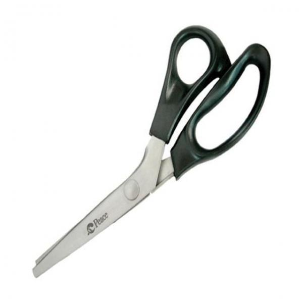 오피스용품 문구 핑킹가위 200 흑 75mm 타원형 6개