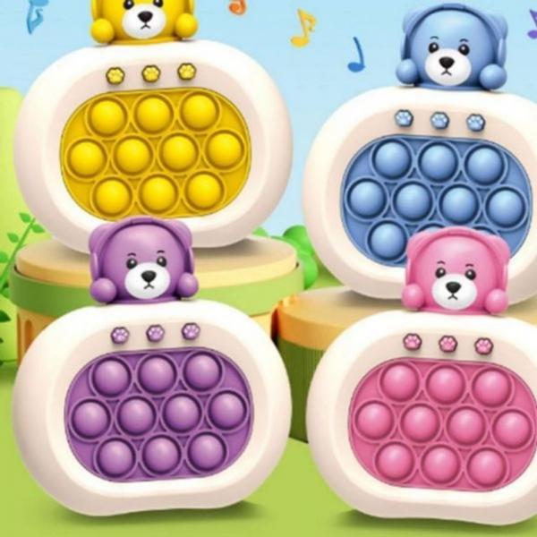 헤드셋 곰돌이 스트레스 해소 팝잇 미니 푸쉬팝 게임기