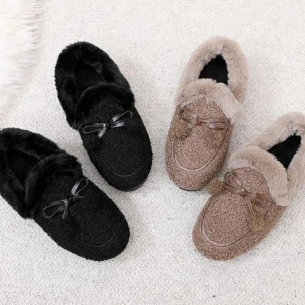 여성 털 모카신 겨울 방한 보온 기모 안감 신발 운동화