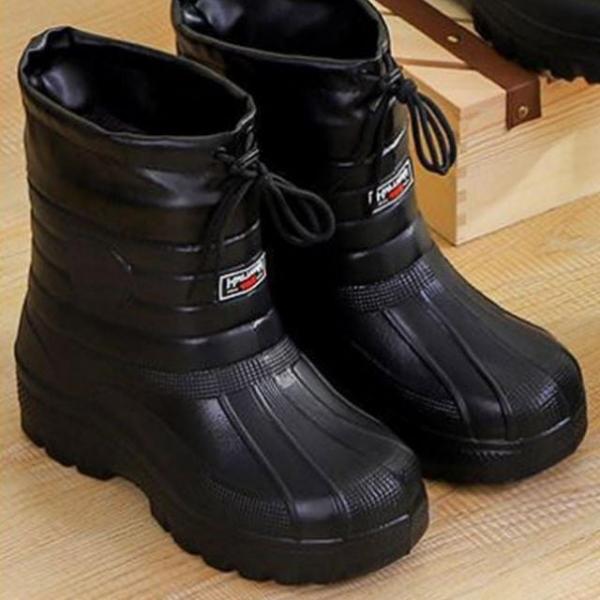 남성 남자 겨울 방수 일체형 털 장화 방한화 털신발