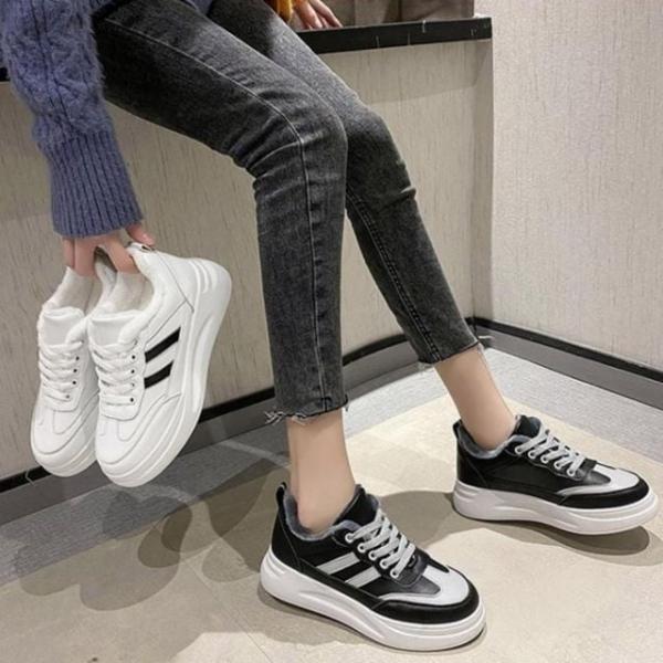 여성 키높이 겨울 털운동화 방한 통굽 스니커즈 4cm