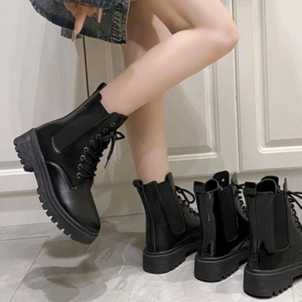 여성 고급 여자 베이직 사이드 밴딩 첼시 앵클 워커