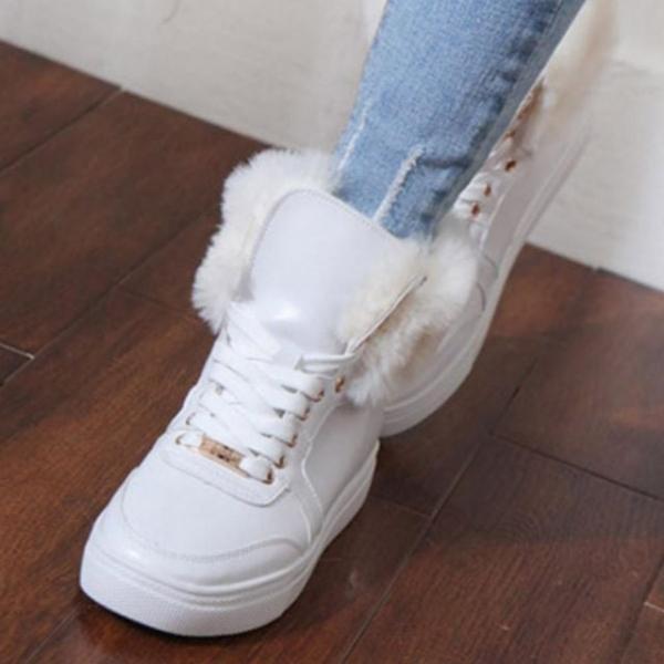 여성 겨울 하이탑 털 운동화 스니커즈 털신 털신발