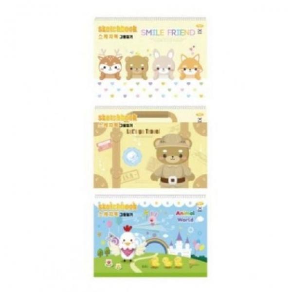 양면그림일기 스케치북 345x250mm 12매 1권 랜덤