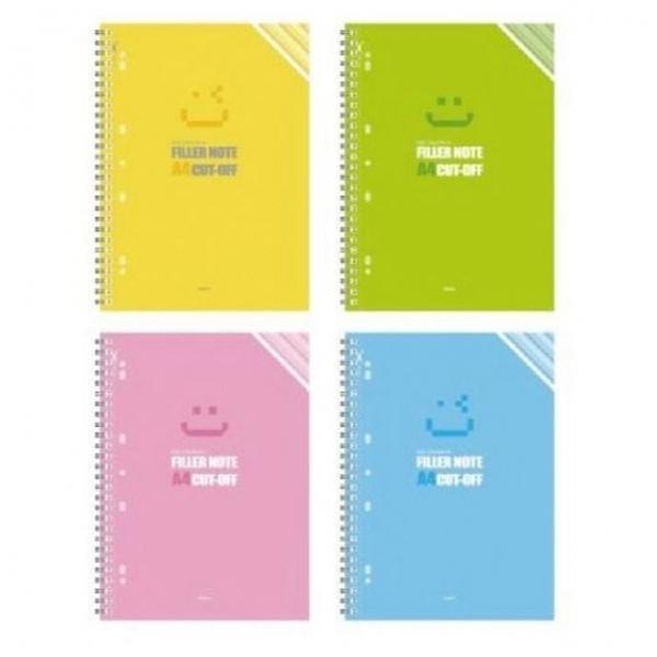 오피스용품 문구 3500 필러노트 A4 60매 1권 색상랜덤