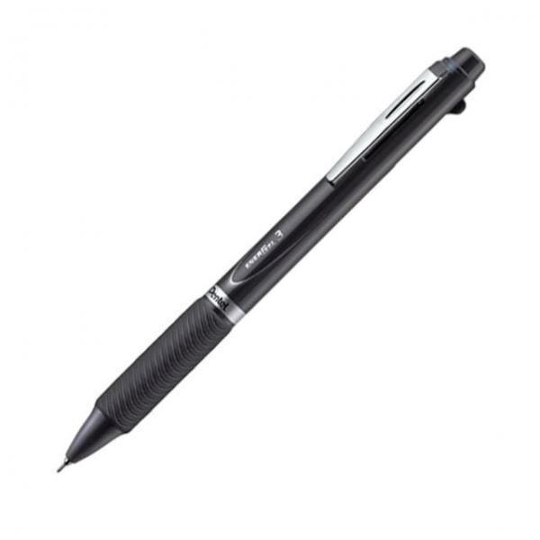 에너겔 3색볼펜 XBLC35N 다크그레이 0.5mm_니들팁