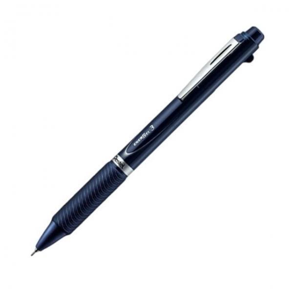 에너겔 3색볼펜 XBLC35C 다크블루 0.5mm_니들팁