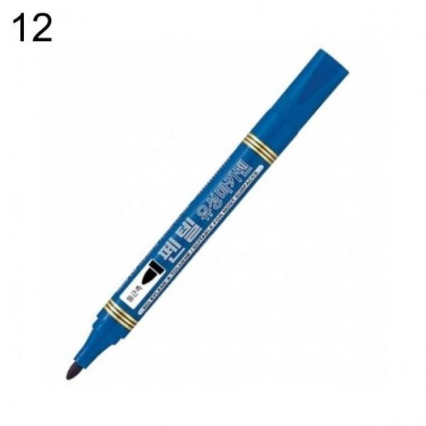 오피스용품 문구 유성매직 N850-CO 청색 둥근닙 12개
