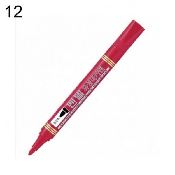 오피스용품 문구 유성매직 N850-BO 적색 둥근닙 12개