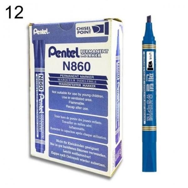 오피스용품 문구 유성매직 N860-CO 청색 사각닙 12입