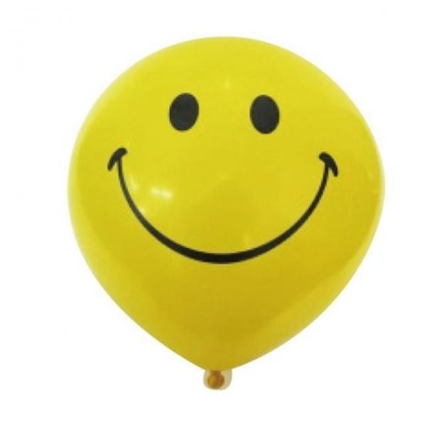 오피스용품 문구 30cm 스마일풍선 노랑 50입