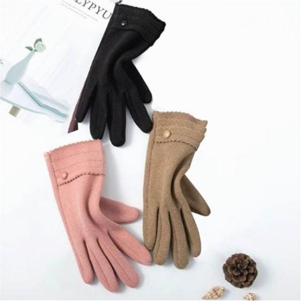 여성 스웨이드 울 장갑 여성스러운 정장 장갑 겨울 글러브