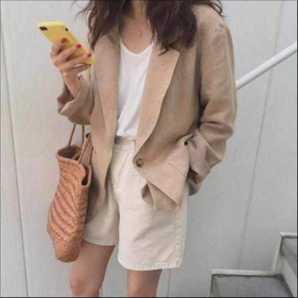 여성 여름 시원한 통풍 긴팔 자켓 루즈핏 캐주얼정장 오피스룩