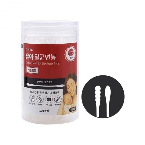 닥터이지스 유아용 멸균면봉 100개입 (개별포장)