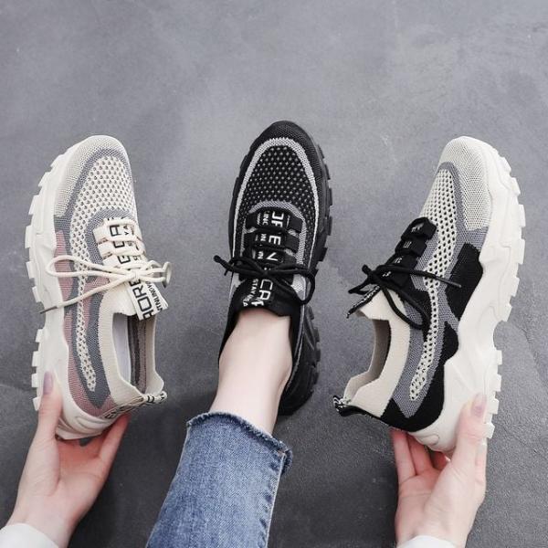 여성 5cm 발편한 니트 삭스 키높이운동화 스니커즈 빅사이즈 조깅화 런닝화 워킹화