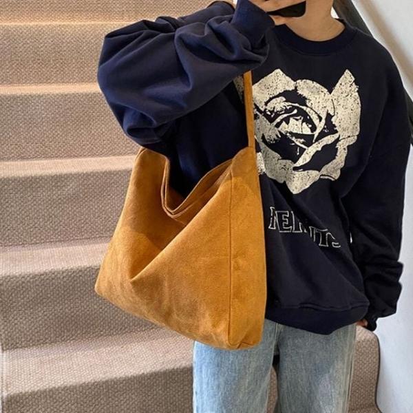 여성 3컬러 가을 부드러운 스웨이드백 숄더백