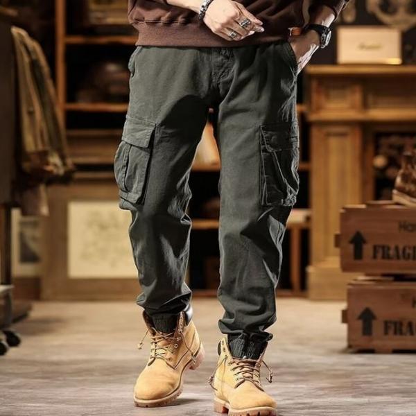 남자 2컬러 아웃도어 카고바지 밑단 지퍼 조거팬츠